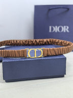 Gold Buckle Elastic Waist Belt