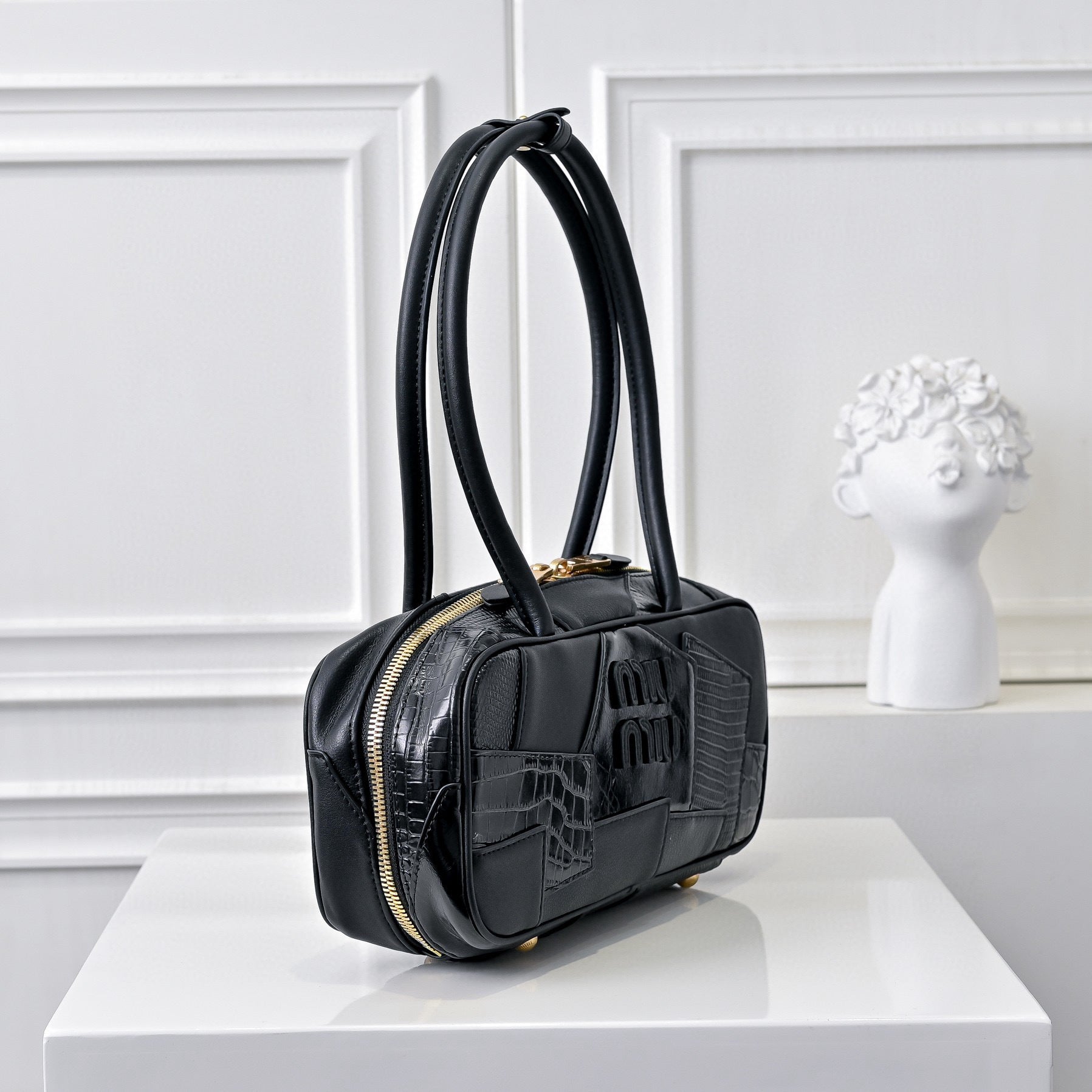 Patchwork Bowling Bag – Versatile & Unique Design