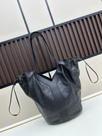 Y Soft-Grain Leather Tote Bucket Bag
