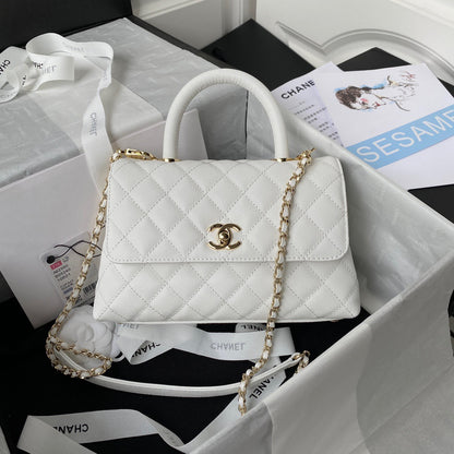Mini Top Handle Flap Bag (𝑐𝑜𝑐𝑜 ℎ𝑎𝑛𝑑𝑙𝑒)