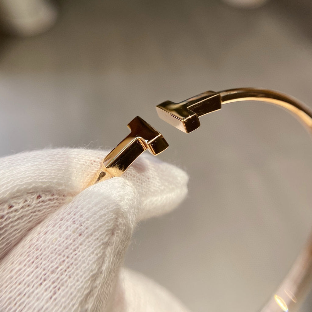 T-Brand Double T Open Cuff Bracelet