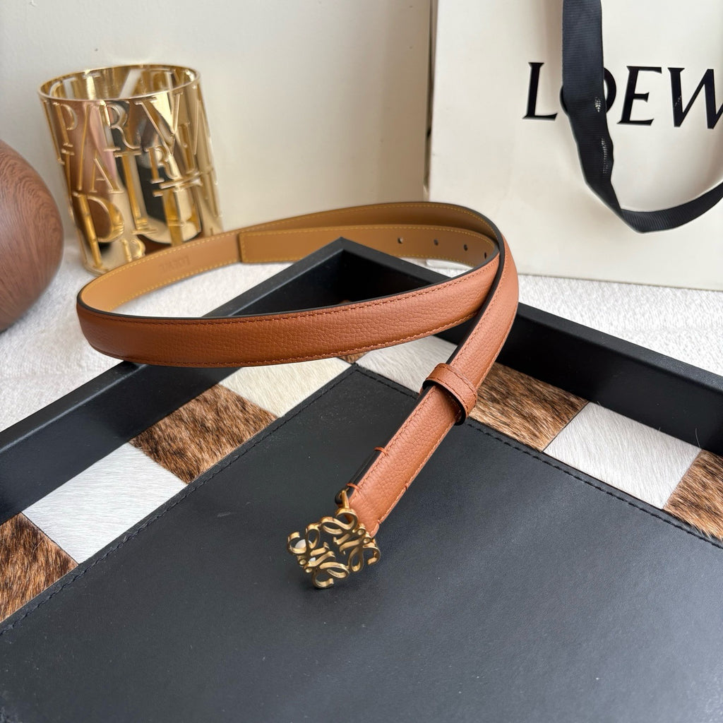 Anagram Buckle Leather Belt