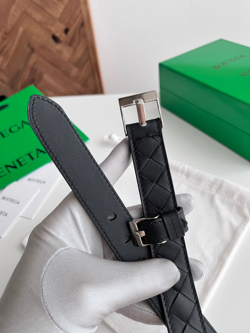 2.5 Women’s Handwoven Intreccio Leather Belt — New 2025