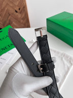 2.5 Women’s Handwoven Intreccio Leather Belt — New 2025