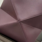 Glossy Leather Puzzle Fold Tote