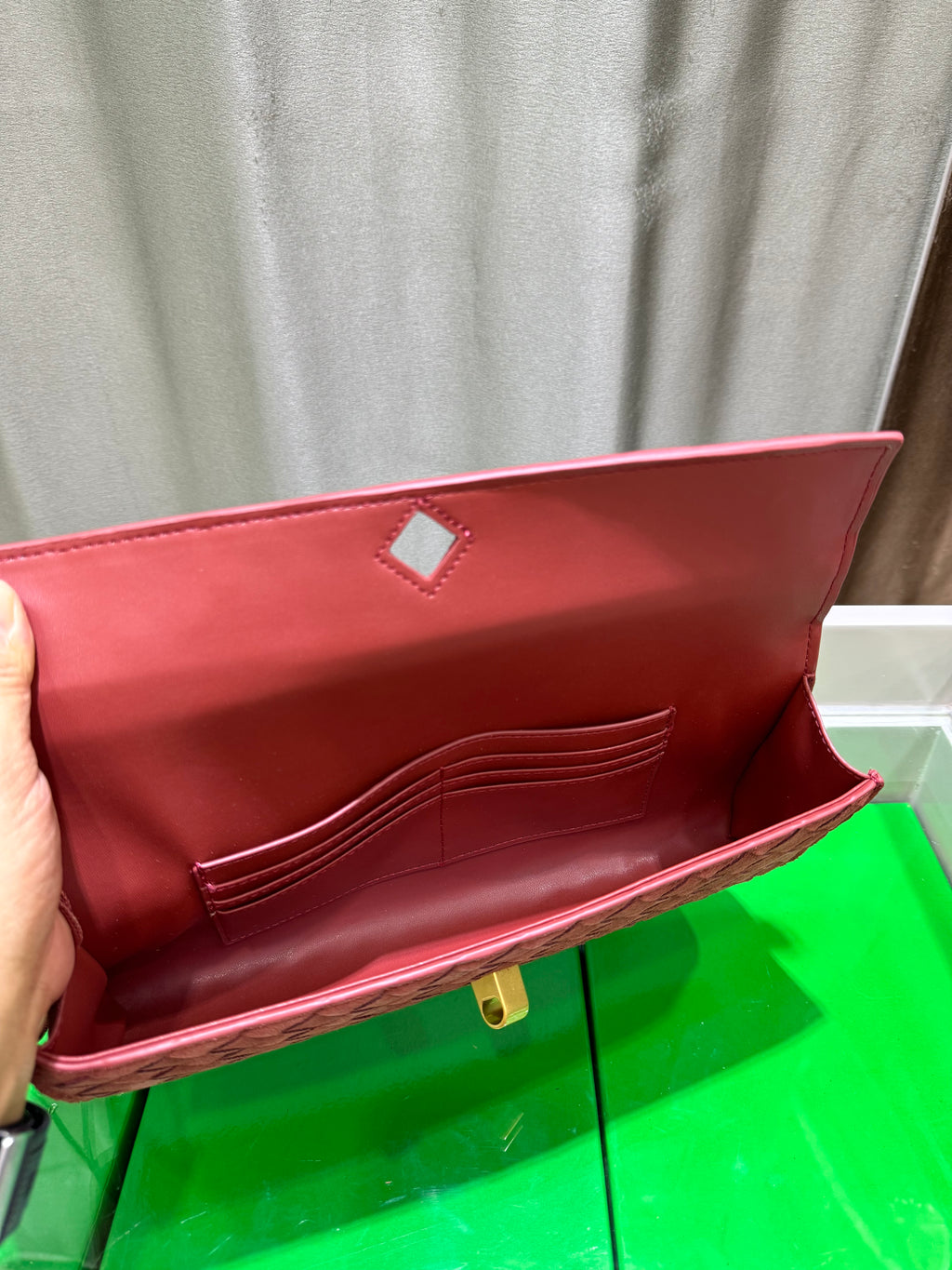 Frosted Leather Evening Handbag