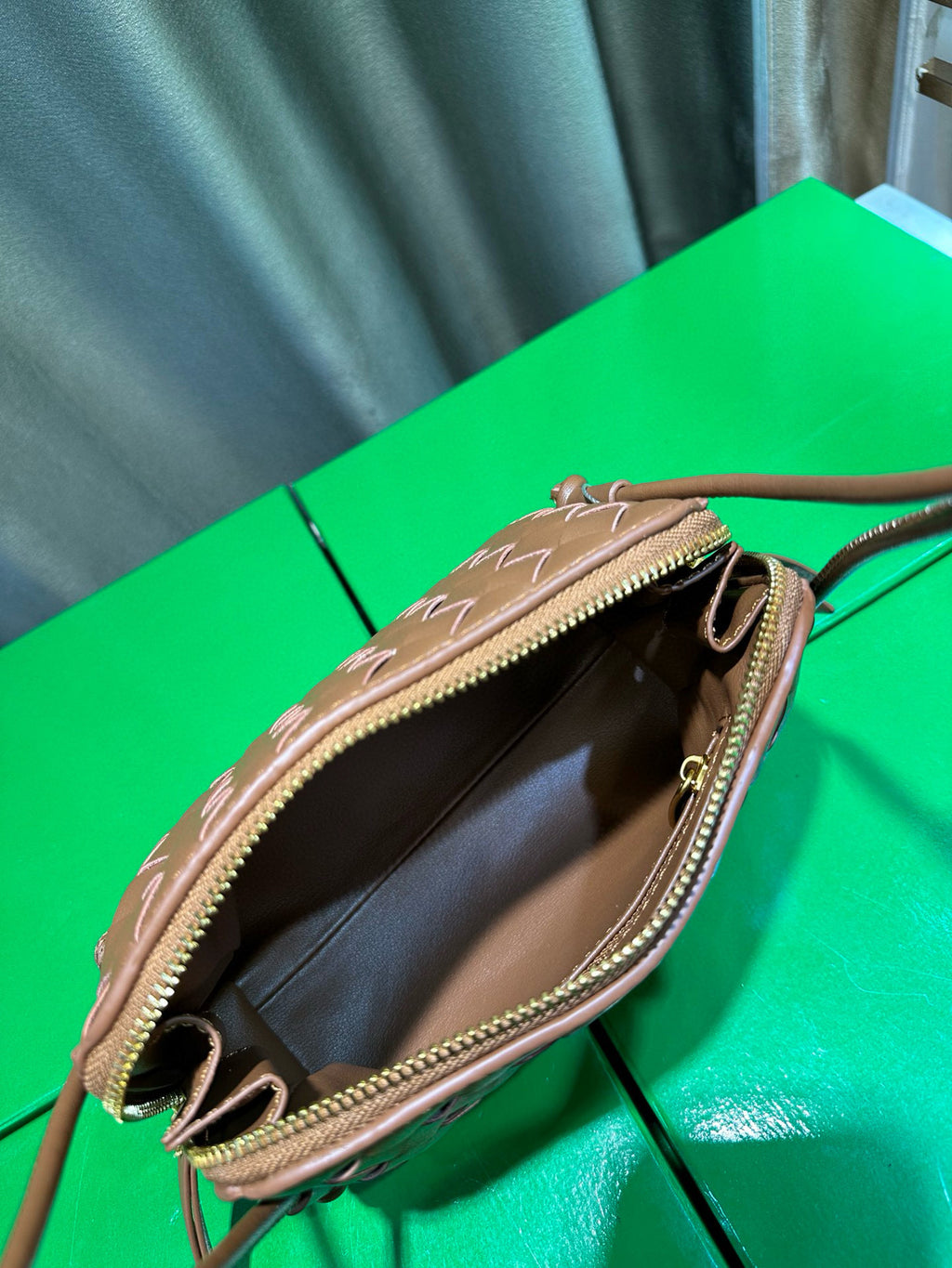 Woven Leather Concert Pouch