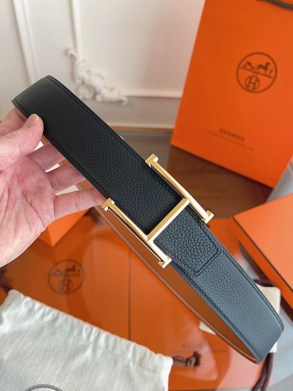 Premium Reversible Leather Belt — 3.8cm Width