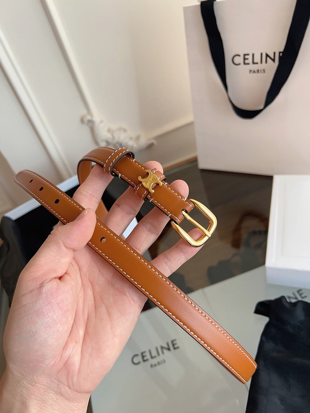 Vivienne Taurillon Belt | 18mm