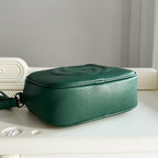 Classic Embossed Leather Camera Bag  (Genuine Cowhide)