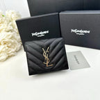 Y Compact Leather Bi-Fold Wallet