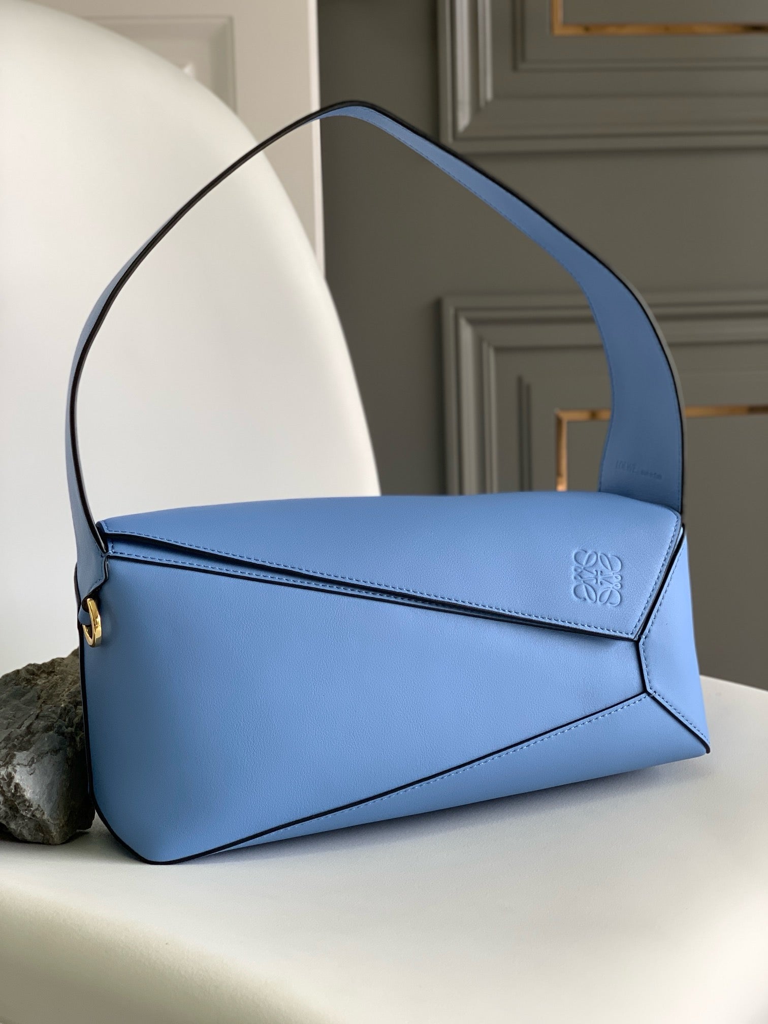 Premium Geometric Soft Leather Shoulder Bag – DSX