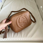 Classic Embossed Leather Camera Bag  (Genuine Cowhide)