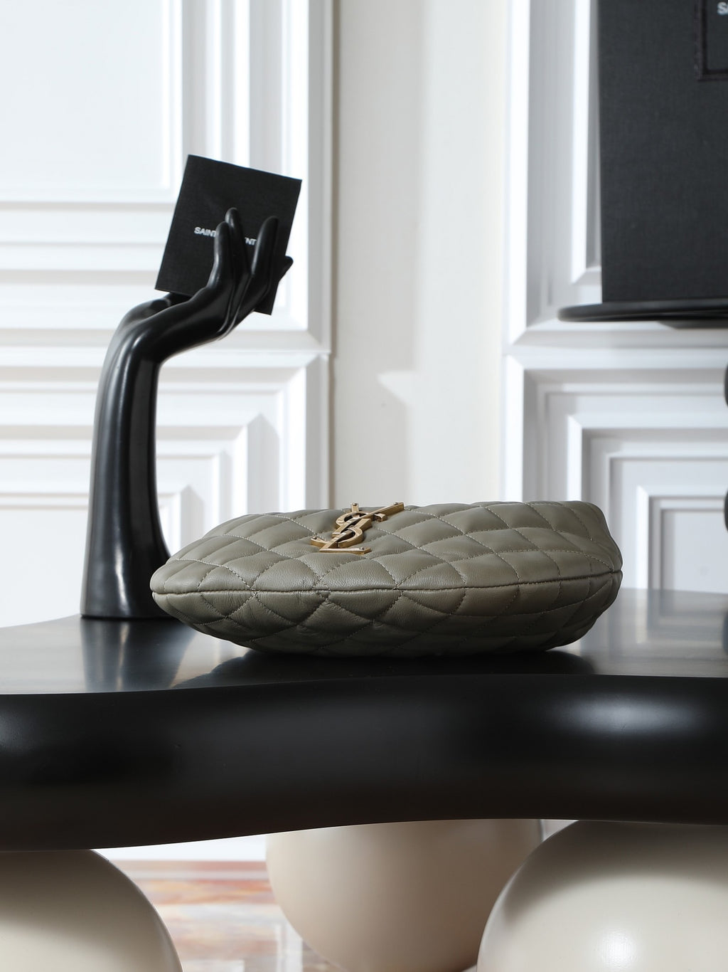 ICare Baby Pink Napa Leather Croissant Shoulder Bag