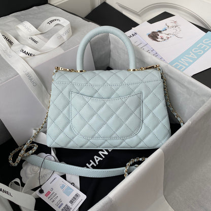Mini Top Handle Flap Bag (𝑐𝑜𝑐𝑜 ℎ𝑎𝑛𝑑𝑙𝑒)