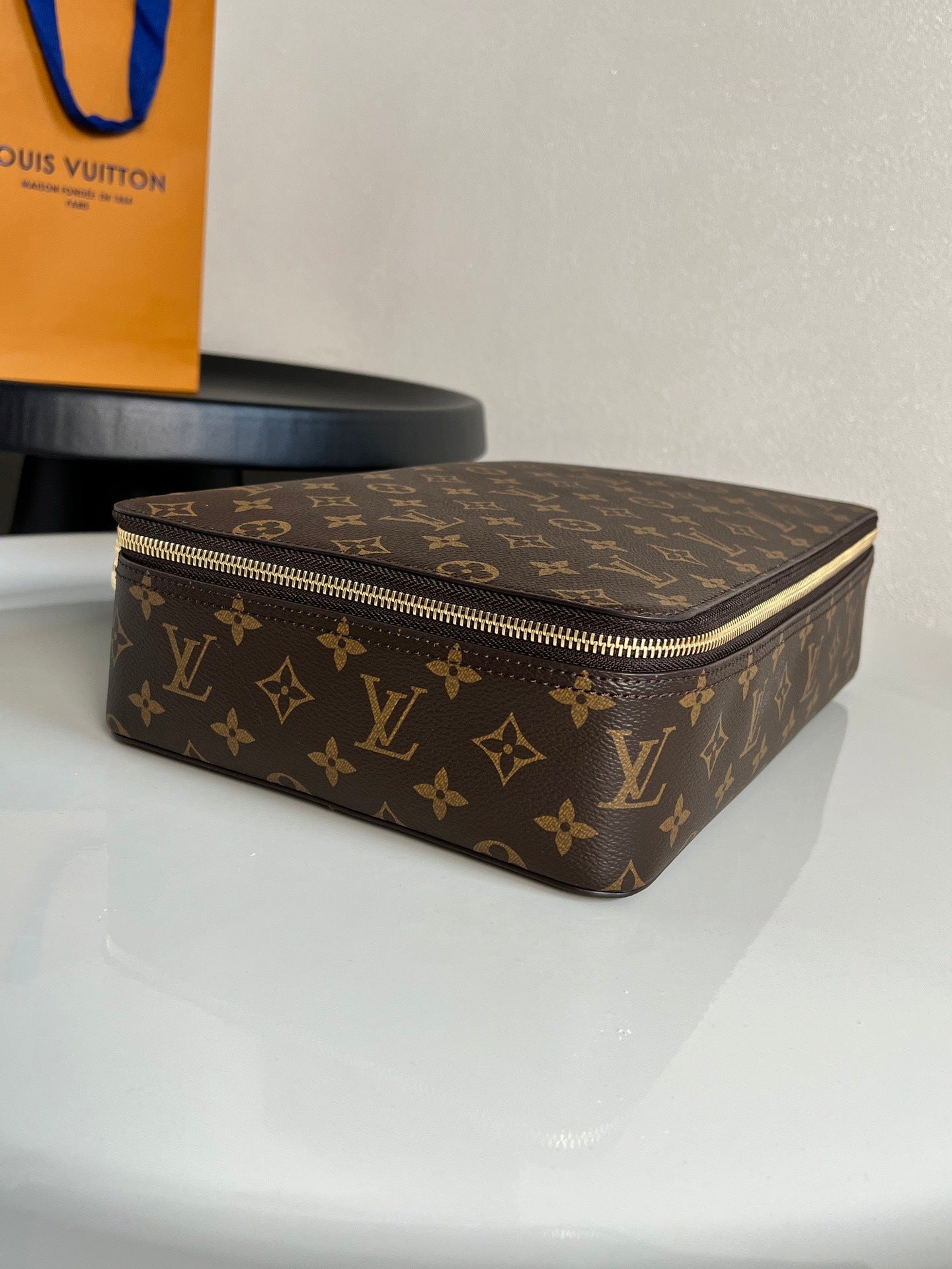 Monogram Canvas Jewelry Box | 3 Sizes | Premium Quality
