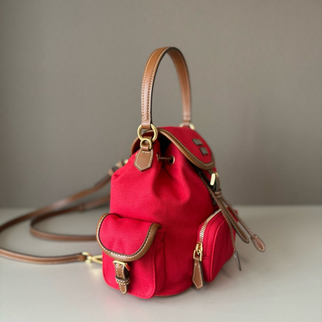 Premium Canvas &  Calfskin College-Style Backpack – JKS