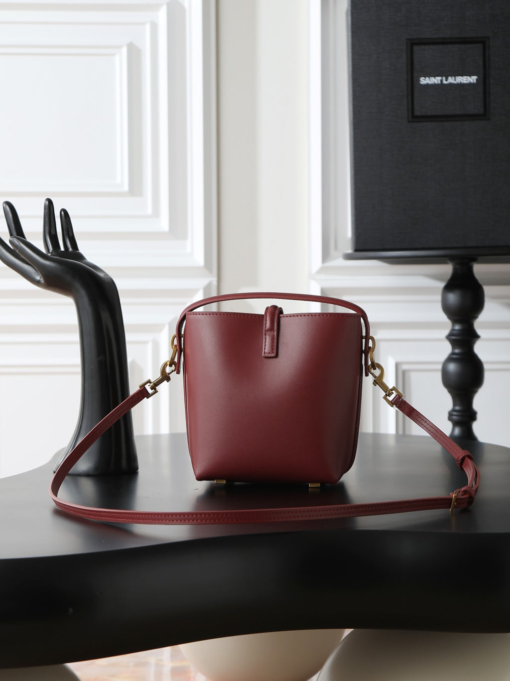 Bucket Bag | LE 37 | Smooth Calfskin | Dark Red (Premium Quality )