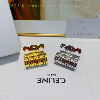 Gold Metal Triumphal Arch Hair Claw Clip – Large Size