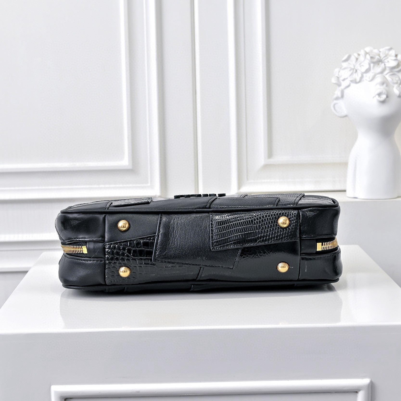 Patchwork Bowling Bag – Versatile & Unique Design