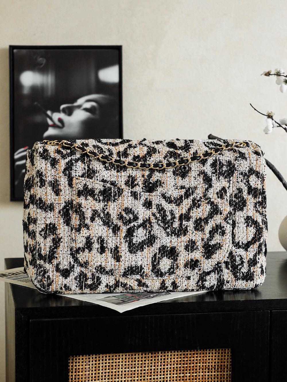26A Leopard Tweed CF Bag | Premium Quality