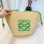 Embroidered Woven Straw Tote Bag – Versatile & Spacious
