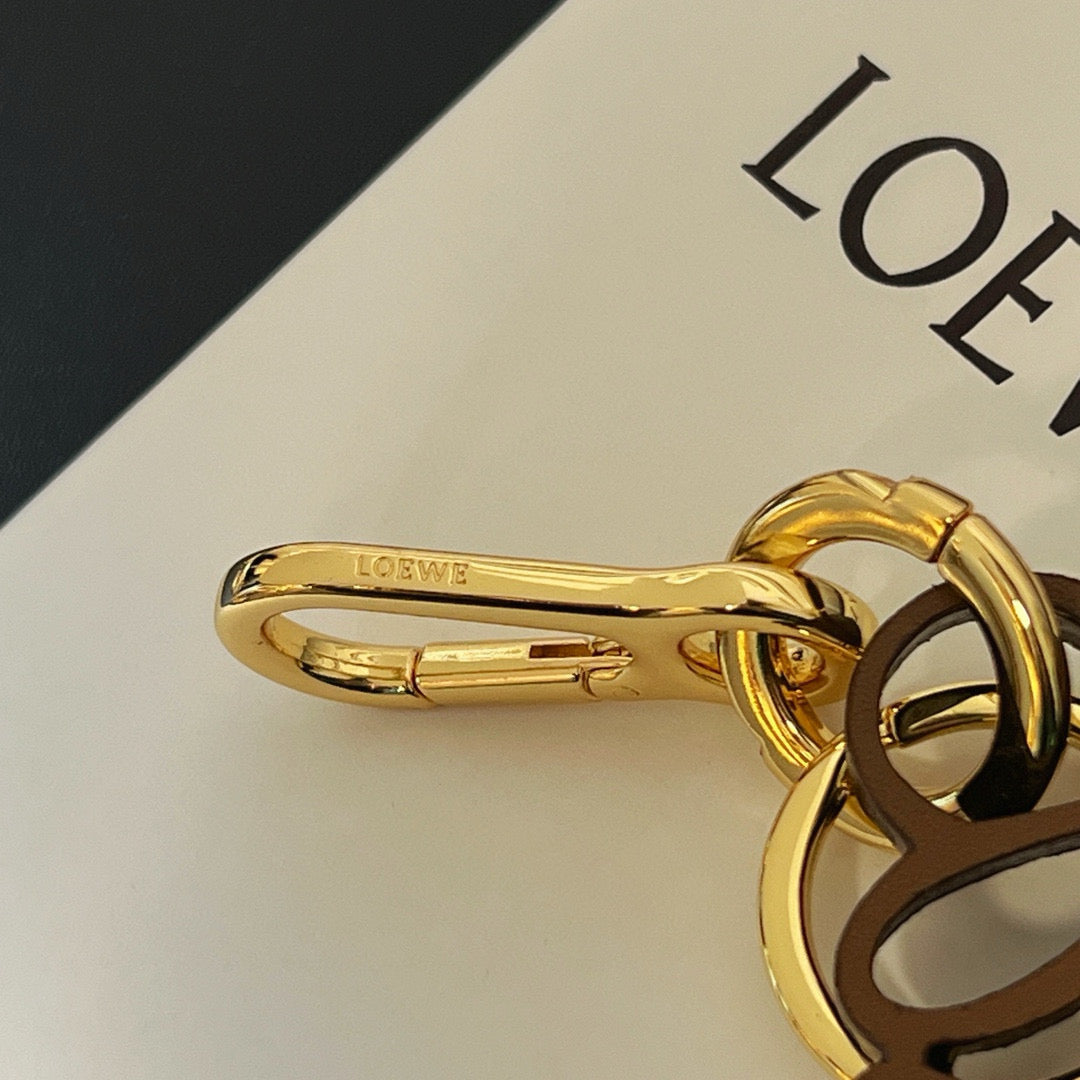 Two-Tone Leather Key Charm