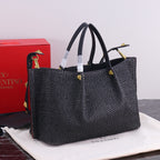 Handwoven Studded Tote Bag