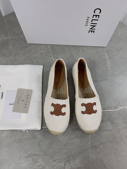 CE*LI*NE Tweed Slip-On Shoes