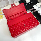 Maxi Quilted Flap Bag in Lambskin — 33cm
