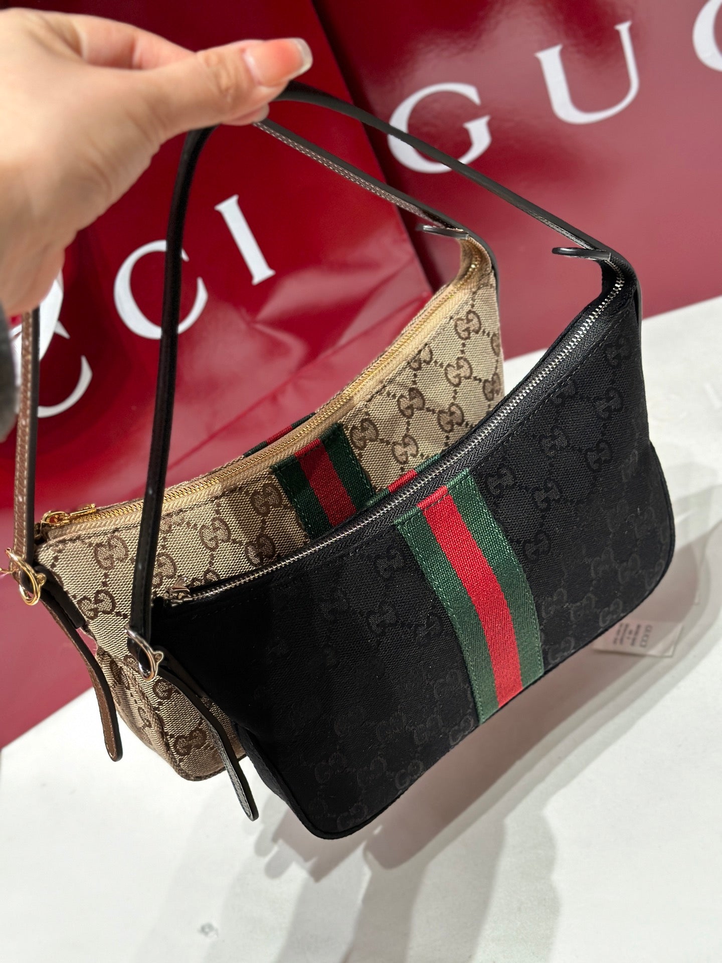 Canvas &  Leather Shoulder Bag | 863406 | Premium Quality