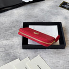 Lychee-Grain Zip Coin Purse (Premium Quality)