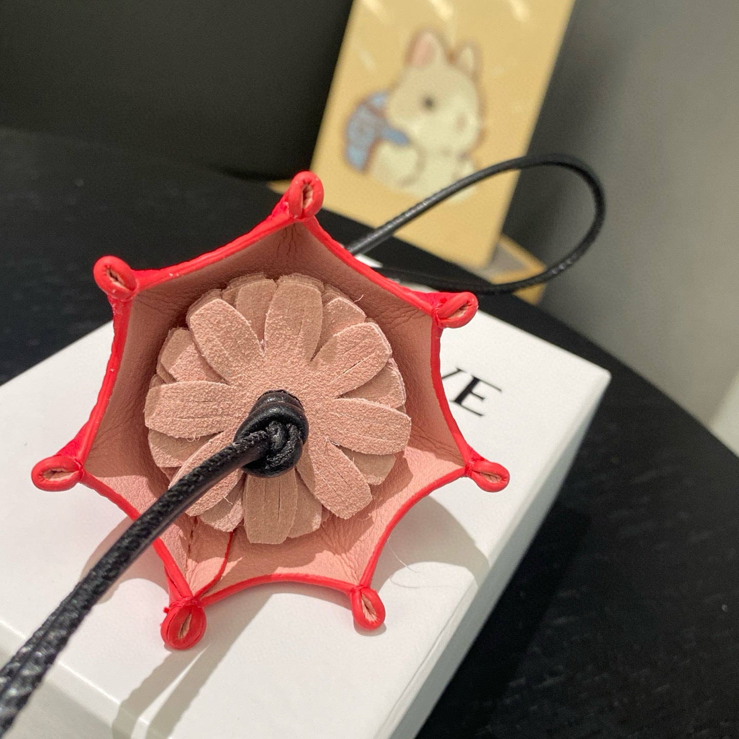 Puzzle Polka Dot Charm | Calfskin &  Acetate