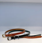 C Women's Belt – Handmade Tanneries Haas Novonappa Leather, Vintage French Style