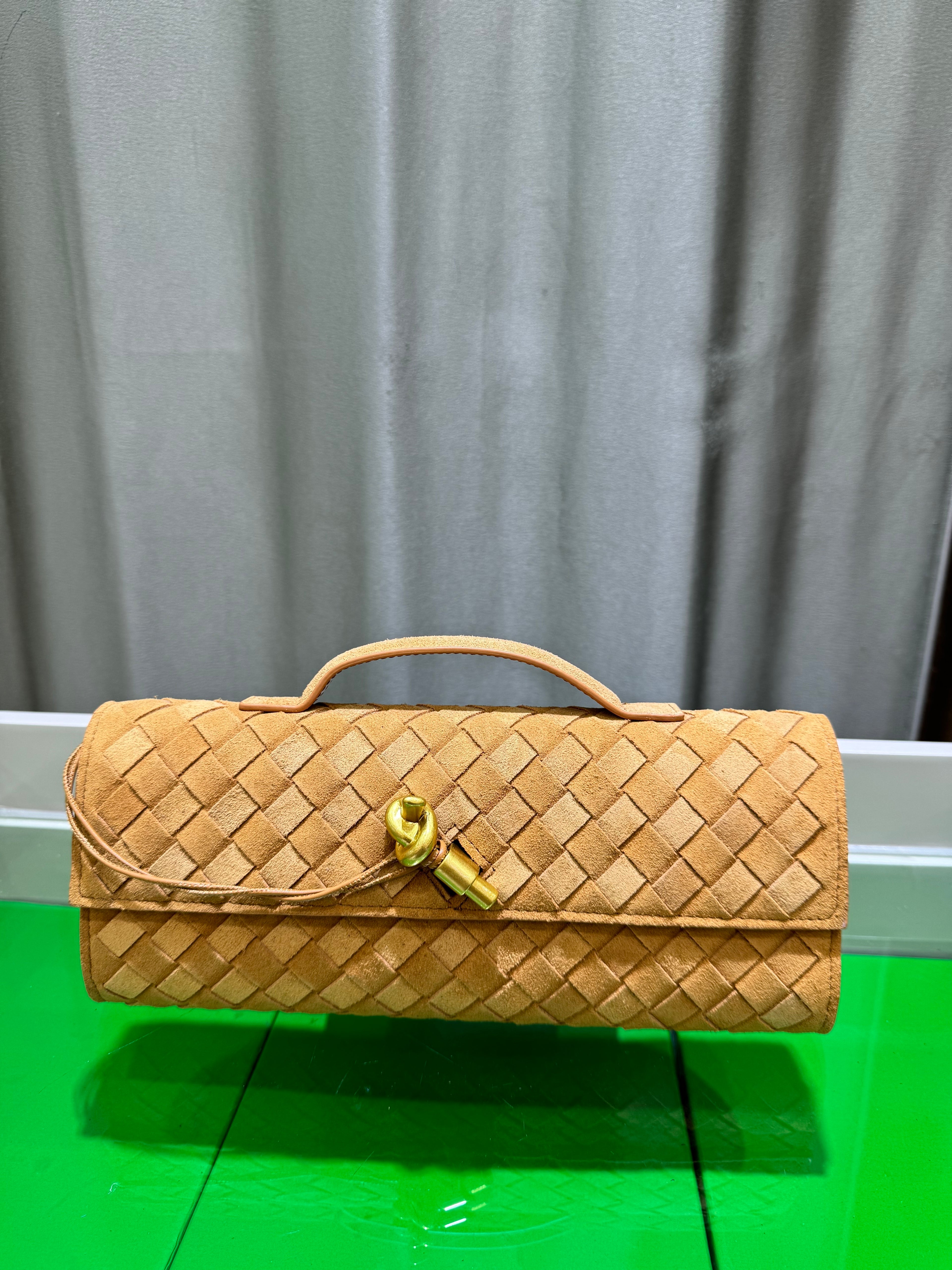 Frosted Leather Evening Handbag