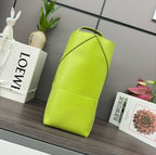 Glossy Leather Puzzle Fold Tote