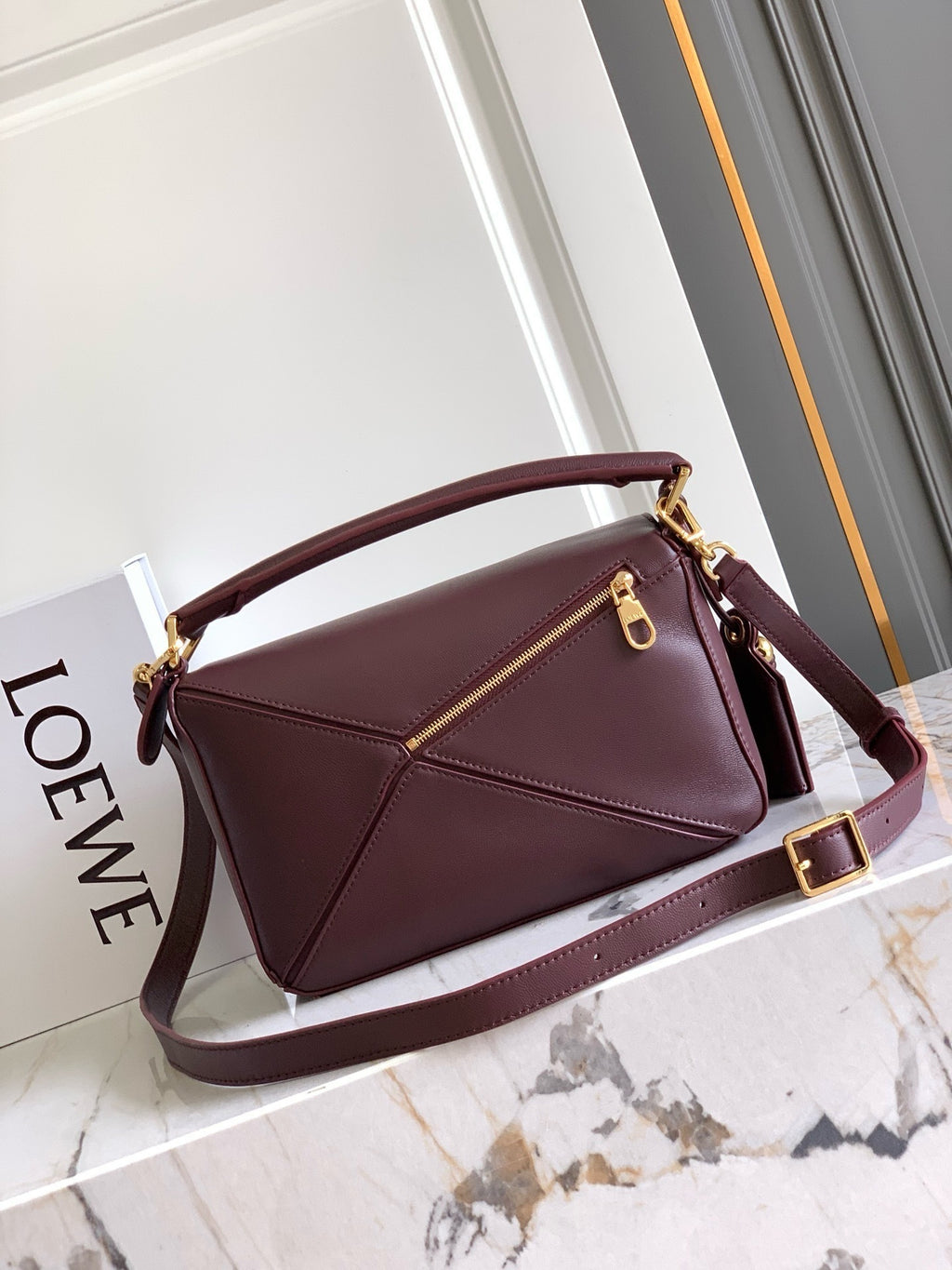 Premium Lambskin Geometric Puzzle Bag [Premium Quality]