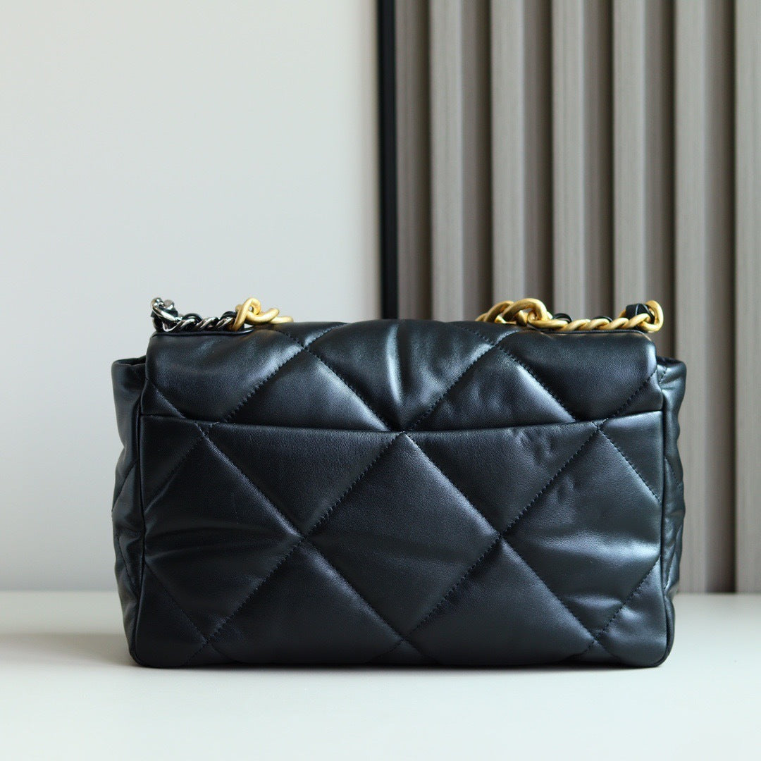 19 Bag | Goatskin Leather | 24K Gold-Tone Hardware | Medium 30cm (Premium Quality )