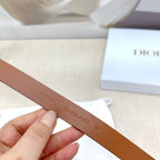 Slim Reversible Leather Waist Belt – 2.0cm