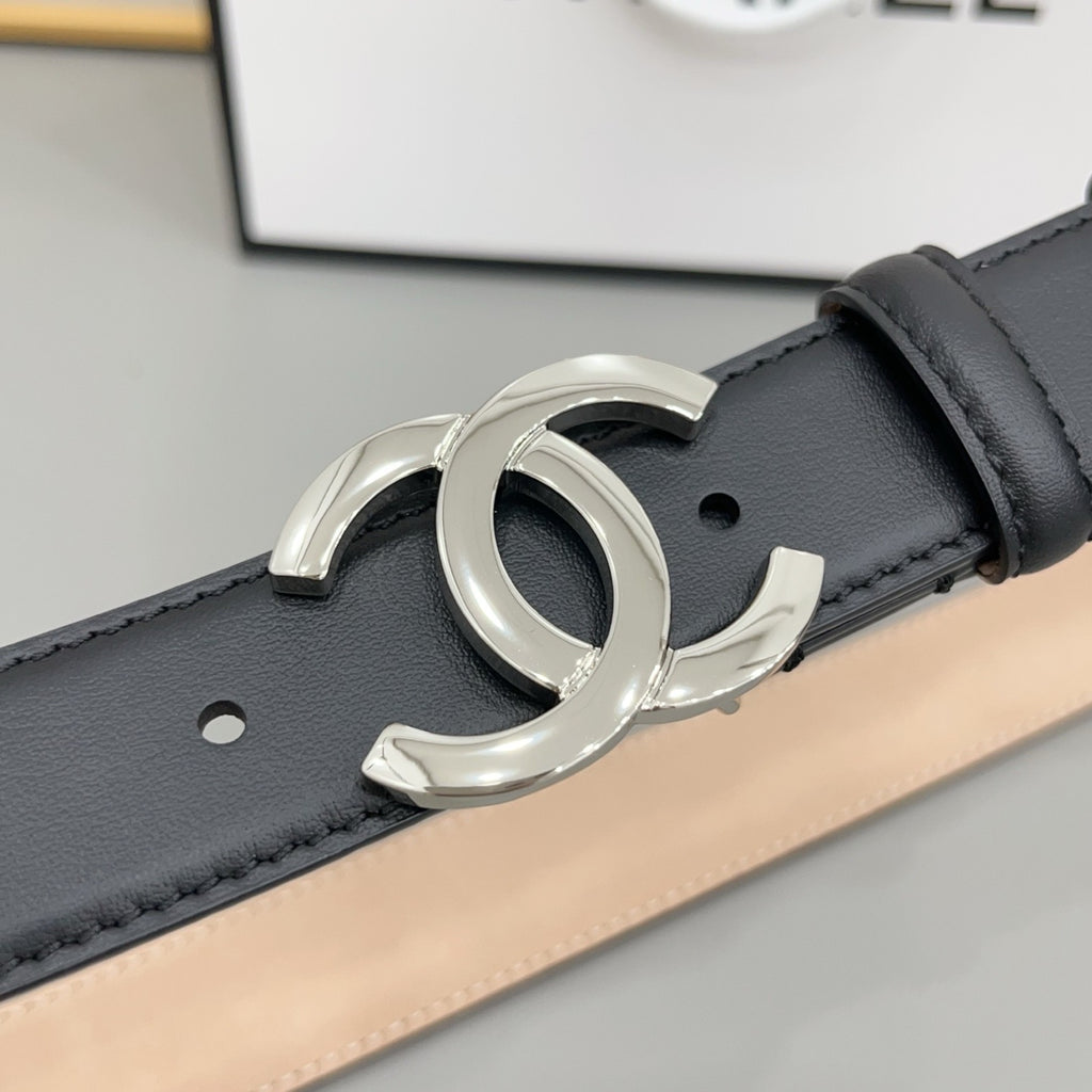 Logo Reversible Belt | 3cm | Calfskin Leather