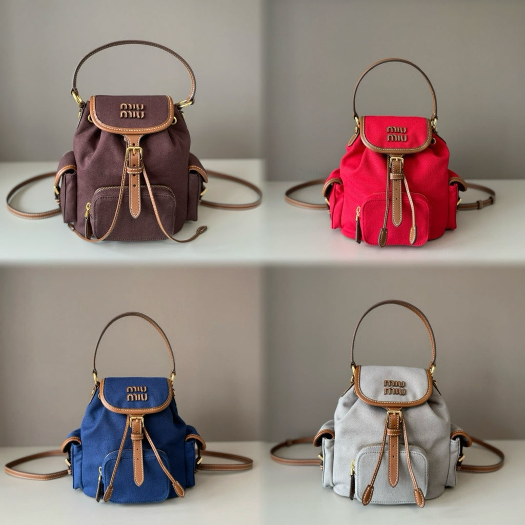 Premium Canvas &  Calfskin College-Style Backpack – JKS