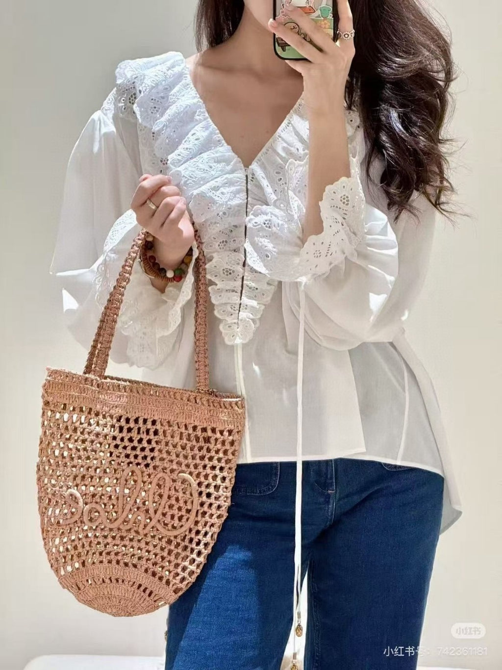 Handcrafted Raffia & Leather Tote  (Premium Quality)