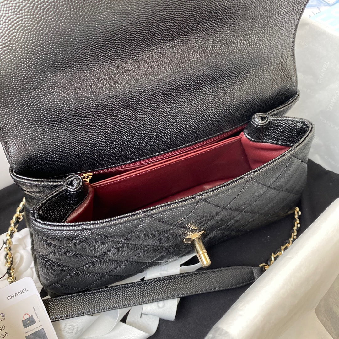 Mini Top Handle Flap Bag (𝑐𝑜𝑐𝑜 ℎ𝑎𝑛𝑑𝑙𝑒)