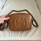 Classic Embossed Leather Camera Bag  (Genuine Cowhide)