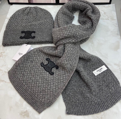 Ce*li*n cashmere hat and scarves