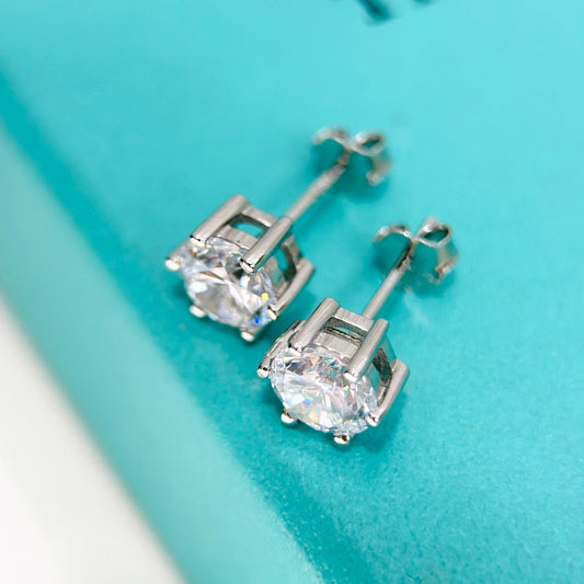 Ti*ffa*ny Classic Six-Prong Solitaire Diamond Earrings