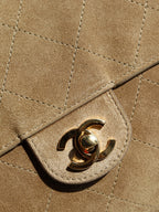 26S Suede & Calfskin Maxi Flap Bag | (Premium Quality+++)