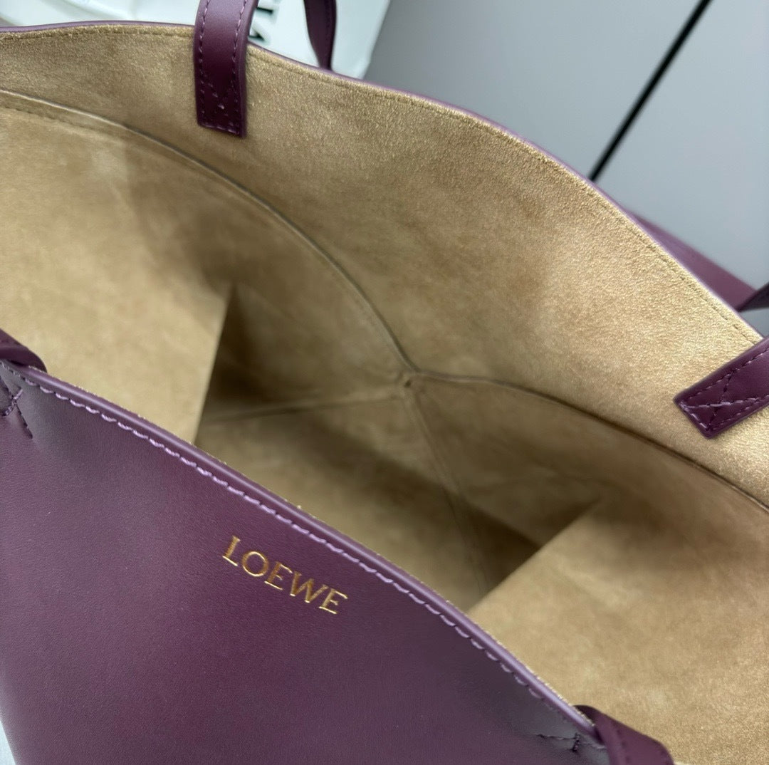 Glossy Leather Puzzle Fold Tote