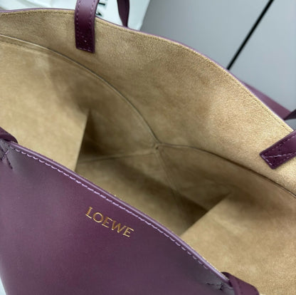 Glossy Leather Puzzle Fold Tote
