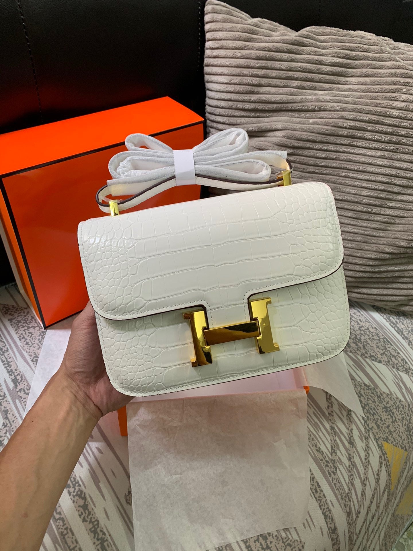 Crocodile-Patterned Bag from the Constance Collection